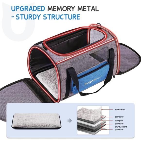 Cat Carrier for Large Cats 20 lbs,Medium Cats Under 25 lbs,2 Cats and Small Dogs - Picture 3 of 6